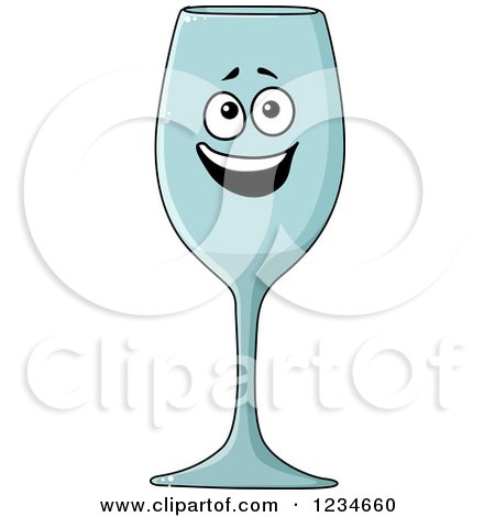 Clipart of a Happy Wine Glass Character - Royalty Free Vector Illustration by Vector Tradition SM