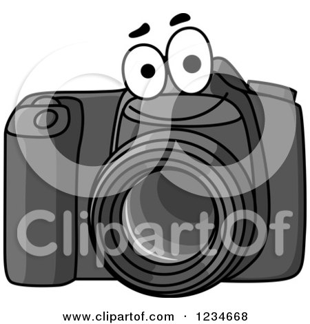 Clipart of a Happy Camera Character - Royalty Free Vector Illustration by Vector Tradition SM