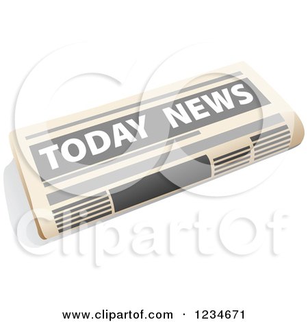 Clipart of a Today Newspaper - Royalty Free Vector Illustration by Vector Tradition SM