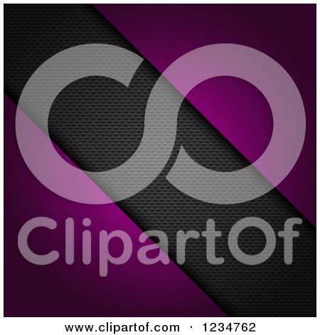 Clipart of a Diagonal Line of Black Mesh with Purple Corners - Royalty Free Vector Illustration by elaineitalia