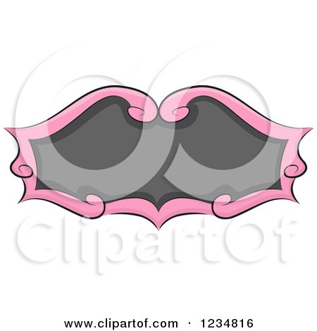 Clipart of a Pink and Black Boutique Frame - Royalty Free Vector Illustration by BNP Design Studio