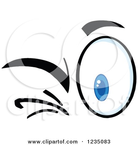 Clipart of a Pair of Winking Eyes - Royalty Free Vector Illustration by Hit Toon