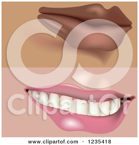 Clipart of Female Mouths 3 - Royalty Free Vector Illustration by dero