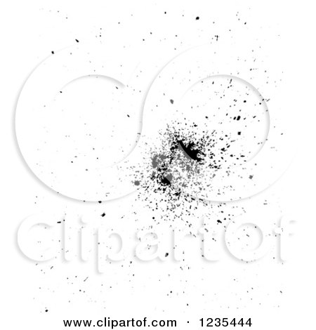 Clipart of Black Spray Paint Splatter 4 - Royalty Free Vector Illustration by dero