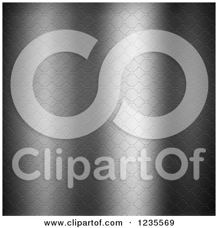 Clipart of a 3d Shiny Embossed Silver Background - Royalty Free Illustration by KJ Pargeter