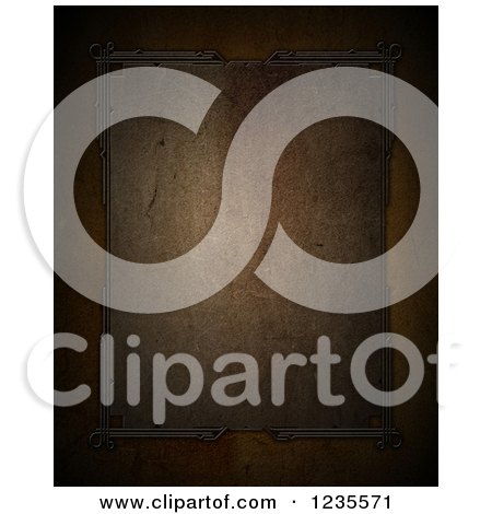 Clipart of a Dark Framed Cement Background - Royalty Free Illustration by KJ Pargeter