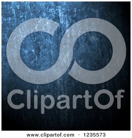 Clipart of a Background of Scratches on Blue - Royalty Free Illustration by KJ Pargeter