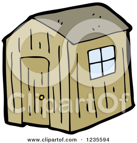Clipart of a Shack - Royalty Free Vector Illustration by lineartestpilot