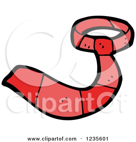 Clipart of a Red Business Tie - Royalty Free Vector Illustration by lineartestpilot