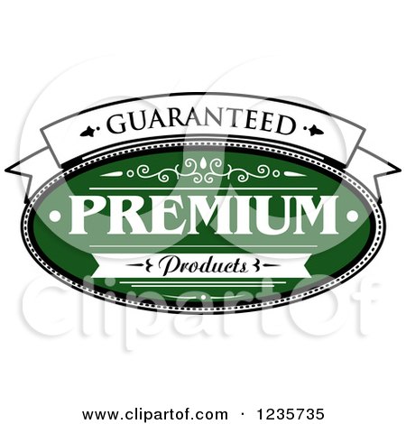 Clipart of a Green Quality Guarantee Label - Royalty Free Vector Illustration by Vector Tradition SM