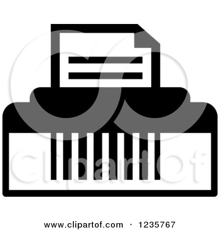 Clipart of a Black and White Printer Office Icon - Royalty Free Vector Illustration by Vector Tradition SM