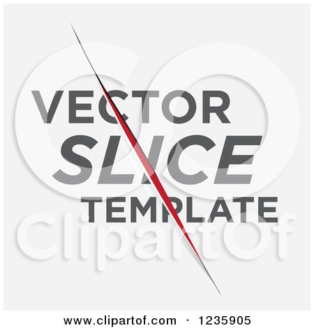 Clipart of a Vector Sliced Paper Template with a Slash - Royalty Free Vector Illustration by BestVector