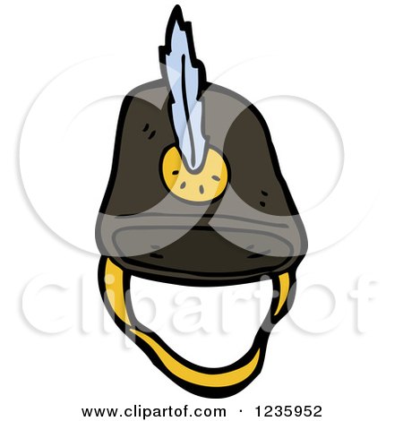 Clipart of a Constable or Military Hat - Royalty Free Vector Illustration by lineartestpilot