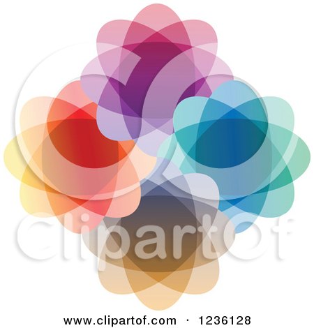 Clipart of a Circle of Colorful Designs - Royalty Free Vector Illustration by Andrei Marincas