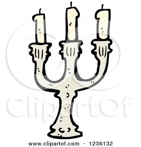 Clipart of a Candle Holder - Royalty Free Vector Illustration by lineartestpilot