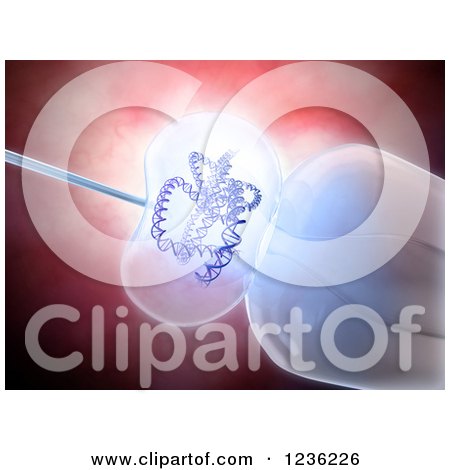 Clipart of a 3d Model of Gene Therapy Genetics Research - Royalty Free CGI Illustration by Mopic