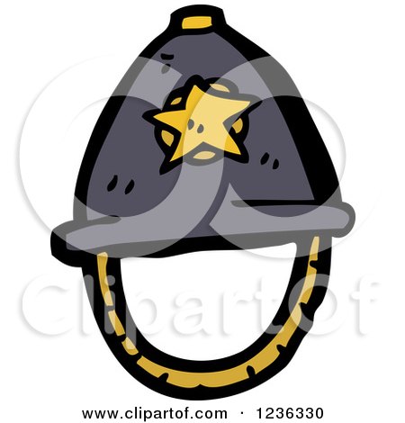 Clipart of a Constable Hat - Royalty Free Vector Illustration by lineartestpilot