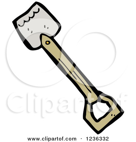 Clipart of a Shovel - Royalty Free Vector Illustration by lineartestpilot