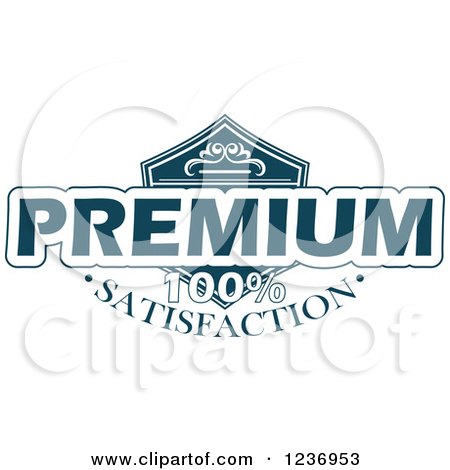 Clipart of a Blue Quality Label - Royalty Free Vector Illustration by Vector Tradition SM
