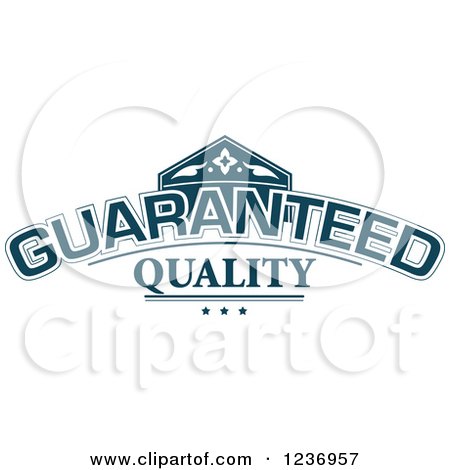 Clipart of a Blue Quality Label 4 - Royalty Free Vector Illustration by Vector Tradition SM