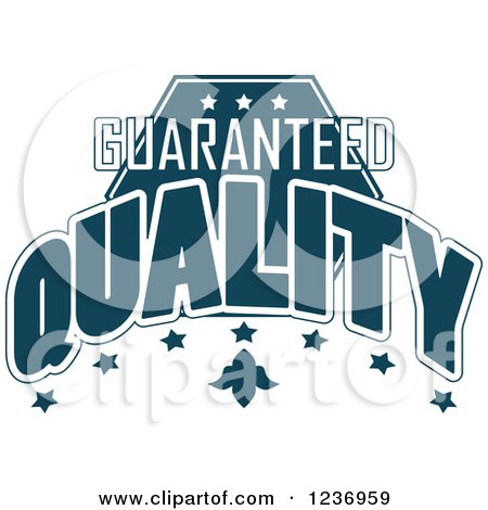 Clipart of a Blue Quality Label 6 - Royalty Free Vector Illustration by Vector Tradition SM