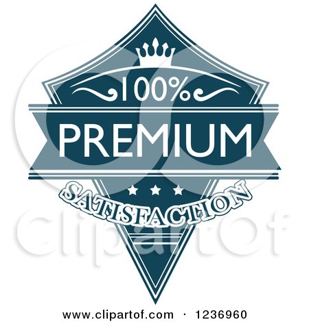 Clipart of a Blue Quality Label 7 - Royalty Free Vector Illustration by Vector Tradition SM