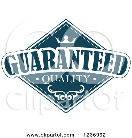 Clipart of a Blue Quality Label 9 - Royalty Free Vector Illustration by Vector Tradition SM