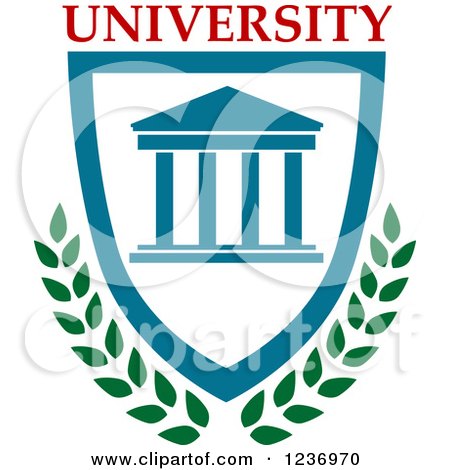 Clipart of a University Shield - Royalty Free Vector Illustration by Vector Tradition SM