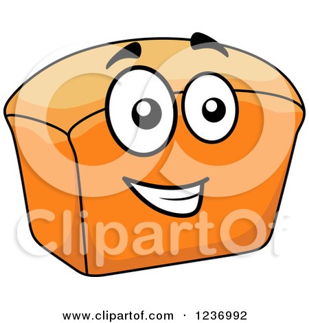 Clipart of a Happy Bread Loaf - Royalty Free Vector Illustration by Vector Tradition SM