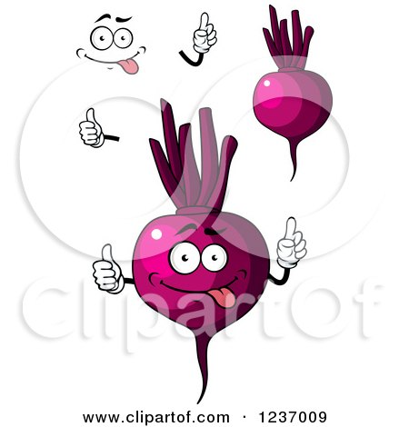 Clipart of a Beet Mascot - Royalty Free Vector Illustration by Vector Tradition SM