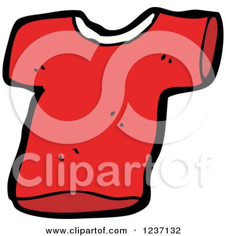 Clipart of a Red T Shirt - Royalty Free Vector Illustration by lineartestpilot