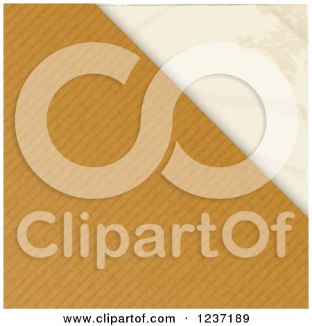 Clipart of Brown Paper and Crumpled White Texture - Royalty Free Vector Illustration by elaineitalia