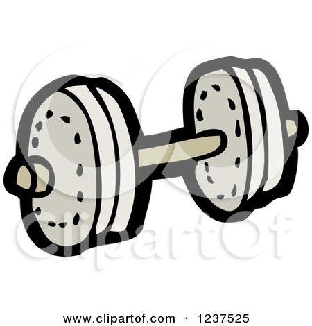Clipart of a Dumbbell Fitness Weight - Royalty Free Vector Illustration by lineartestpilot