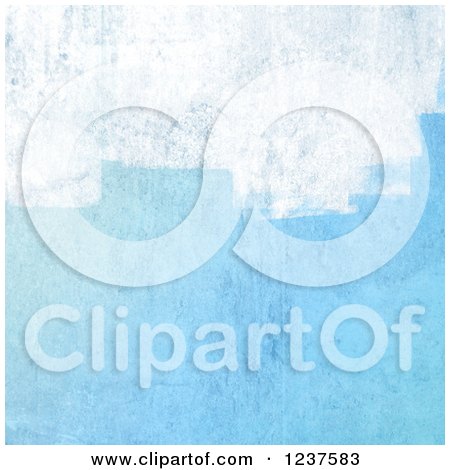 Clipart of a Grungy Background of Blue Paint over White - Royalty Free CGI Illustration by KJ Pargeter