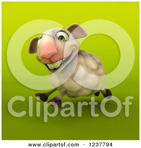 running sheep clipart