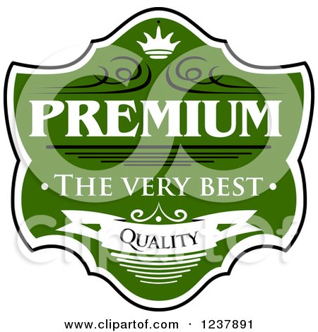 Clipart of a Green Quality Guarantee Label 2 - Royalty Free Vector Illustration by Vector Tradition SM