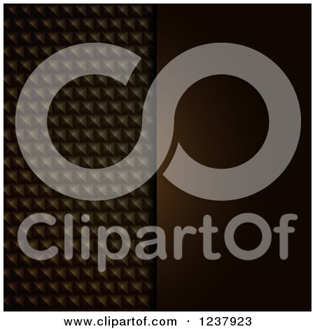 Clipart of Brown Textured Metal and Plain Panels - Royalty Free Vector Illustration by elaineitalia