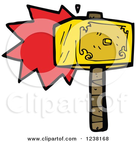 Clipart of a Hammer - Royalty Free Vector Illustration by lineartestpilot