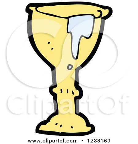 Clipart of a Dripping Cup - Royalty Free Vector Illustration by lineartestpilot