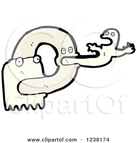 Clipart of Ghosts Puking - Royalty Free Vector Illustration by lineartestpilot
