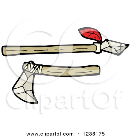 Clipart of Simple Weapons - Royalty Free Vector Illustration by lineartestpilot