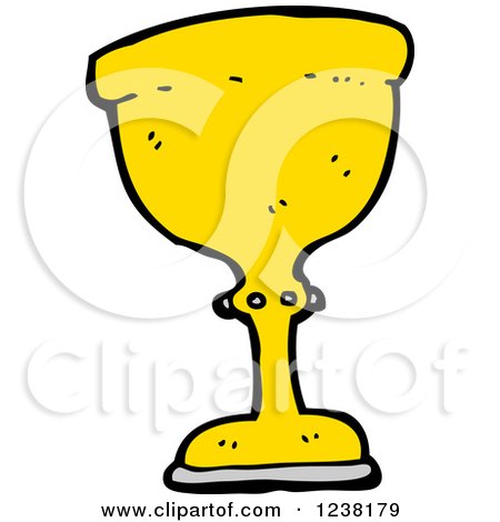 Clipart of a Gold Trophy - Royalty Free Vector Illustration by lineartestpilot