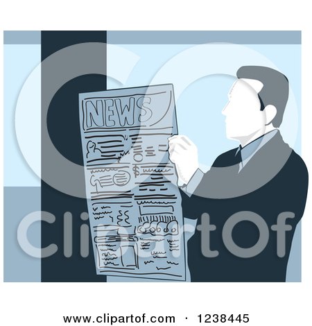 Clipart of a Faceless Car Salesman Presenting the Interior of a Vehicle - Royalty Free Vector Illustration by David Rey