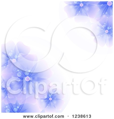Clipart of a Purple Flower Background with Text Space - Royalty Free Vector Illustration by elaineitalia