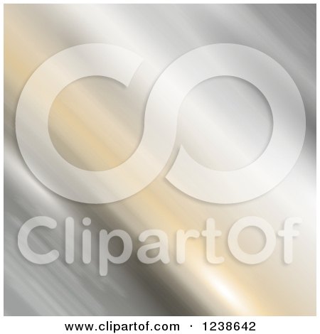 Clipart of a Diagonal Brushed Metal Background - Royalty Free Vector Illustration by KJ Pargeter