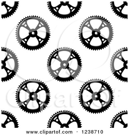 Clipart of a Seamless Background Pattern of Gears 4 - Royalty Free Vector Illustration by Vector Tradition SM