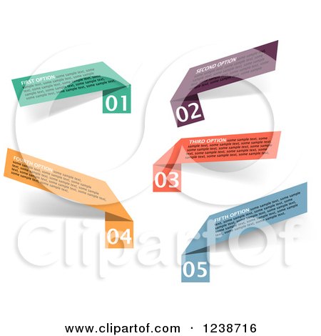 Clipart of Colorful Infographic Ribbons - Royalty Free Vector Illustration by Vector Tradition SM