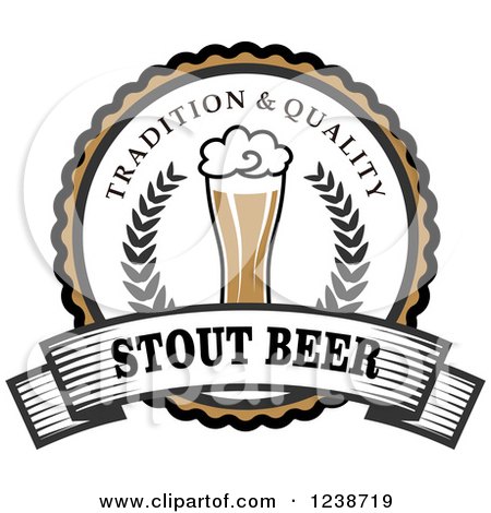 Clipart of a Stout Beer Label - Royalty Free Vector Illustration by Vector Tradition SM