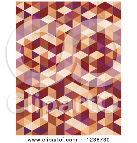 Clipart of a Geometric Cubic Background - Royalty Free Vector Illustration by Vector Tradition SM