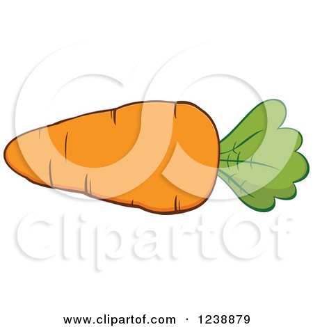 Clipart of a Plump Orange Carrot - Royalty Free Vector Illustration by Hit Toon